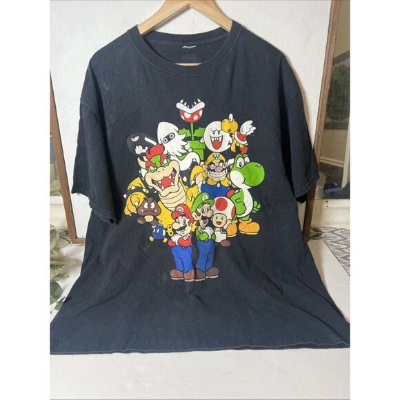 VINTAGE STYLE SUPER MARIO BROS. NES Nintendo T-Shirt XL BOWSER. Bb - Picture 1 of 3